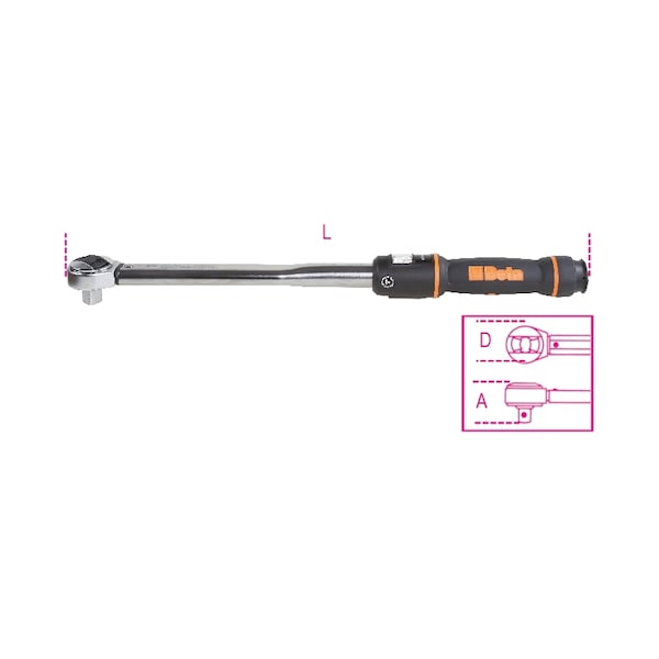 Beta Tools Click-Type Torque Wrench, 3/8" 6660010